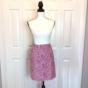 Charter Club Red Floral Wrap Skirt Size 8